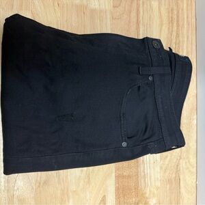 PAIGE Men's Dark Black ripped Jeans